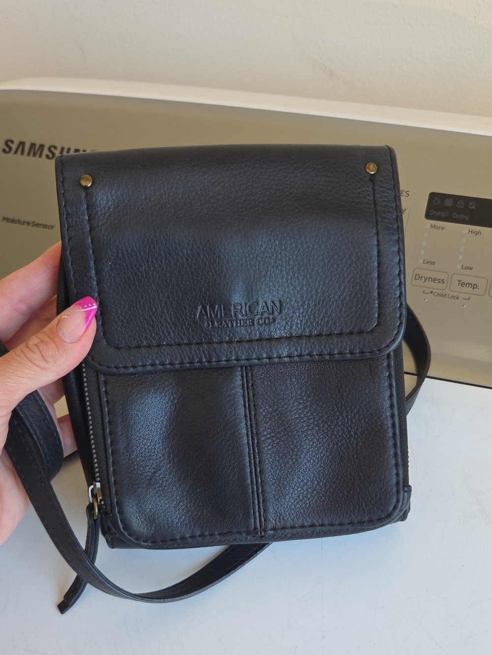 American Leather Co. Genuine Leather Crossbody Bag